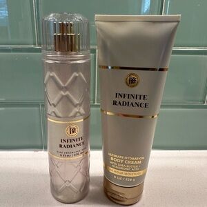 Bath & Body Works Infinite Radiance Body Cream and Fragrance Mist Set